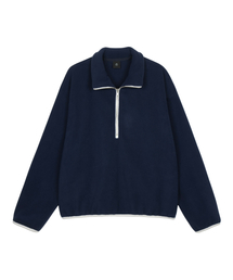 GUVO（グボ）の「Fleece half-zip pullover, navy（その他トップス）」