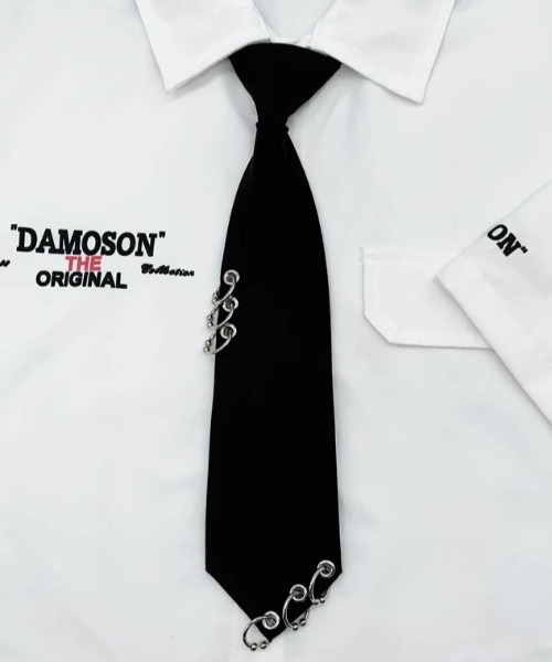 NOVESSEL（ノベセル）の「A'GEM/9 × .kom『NOVESSEL/ノベセル』ピアスネクタイ（ネクタイ・レディース・ブラック・FREE）」の2枚目の写真