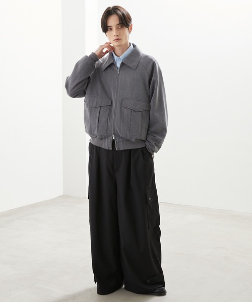 LUENNA（ルエナ）の「【LUENNA】Minimal Short Blouson / ミニマル ショートブルゾン（ブルゾン・メンズ・ブラック/グレー・L/M/S）」の20枚目の写真