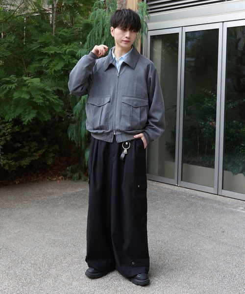 LUENNA（ルエナ）の「【LUENNA】Minimal Short Blouson / ミニマル ショートブルゾン（ブルゾン・メンズ・ブラック/グレー・L/M/S）」の3枚目の写真