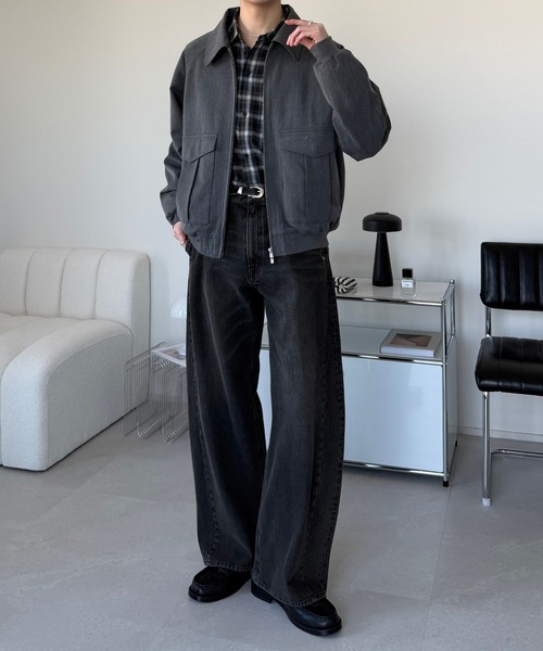 LUENNA（ルエナ）の「【LUENNA】Minimal Short Blouson / ミニマル ショートブルゾン（ブルゾン・メンズ・ブラック/グレー・L/M/S）」の13枚目の写真