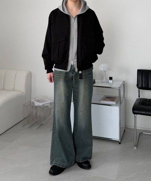 LUENNA（ルエナ）の「【LUENNA】Minimal Short Blouson / ミニマル ショートブルゾン（ブルゾン・メンズ・ブラック/グレー・L/M/S）」の14枚目の写真