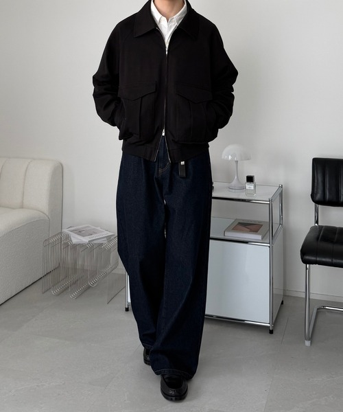 LUENNA（ルエナ）の「【LUENNA】Minimal Short Blouson / ミニマル ショートブルゾン（ブルゾン・メンズ・ブラック/グレー・L/M/S）」の18枚目の写真