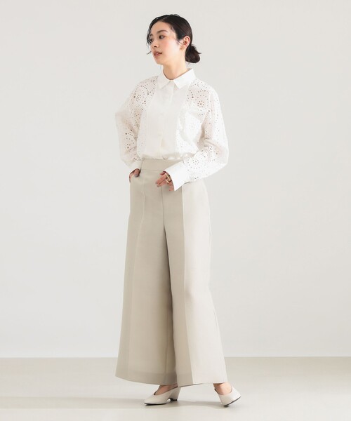 Demi-Luxe BEAMS（デミルクス ビームス）の「ワイド シルエット パンツ（その他パンツ・レディース・ブラック/ベージュ・36/38）」の8枚目の写真