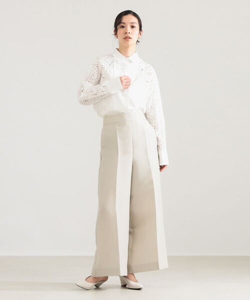 Demi-Luxe BEAMS（デミルクス ビームス）の「ワイド シルエット パンツ（その他パンツ・レディース・ブラック/ベージュ・36/38）」の9枚目の写真