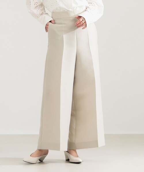 Demi-Luxe BEAMS（デミルクス ビームス）の「ワイド シルエット パンツ（その他パンツ・レディース・ブラック/ベージュ・36/38）」の12枚目の写真