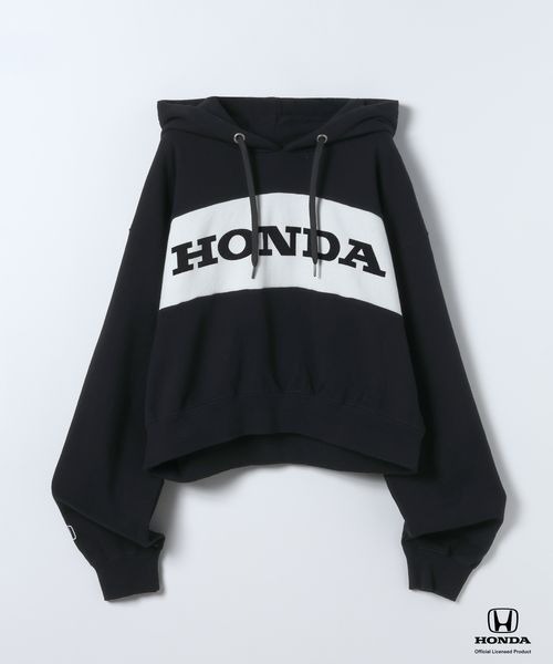 JEANASIS(ジーナシス)の「【Honda】ロゴショートフーディLS/638808(パーカー・レディース・ブラック/レッド・FREE)」の2枚目の写真