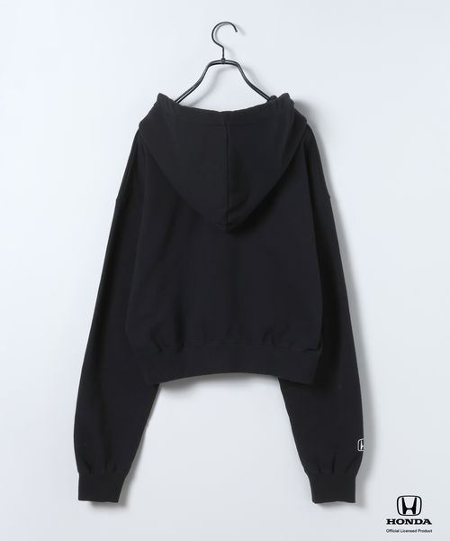 JEANASIS(ジーナシス)の「【Honda】ロゴショートフーディLS/638808(パーカー・レディース・ブラック/レッド・FREE)」の3枚目の写真