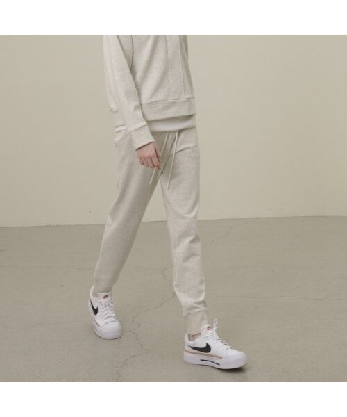 Terry Bending Zogger Pants _Ivory