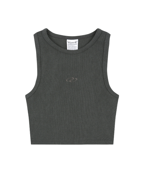 MAVRK(マーベリック)の「ソフトリブクロップスリーブレスピグメントグレー(Tシャツ/カットソー・レディース・その他・ONE SIZE)」の1枚目の写真