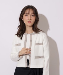 Apuweiser-riche | ラメ配色ニットジャケットアンサンブル(ニット/セーター)