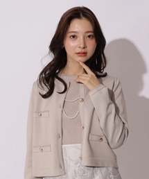 極美品 アプワイザーリッシェ ラメ配色ジャケットアンサンブル ブラック Apuweiser-riche（アプワイザーリッシェ）の「ラメ配色ジャケット