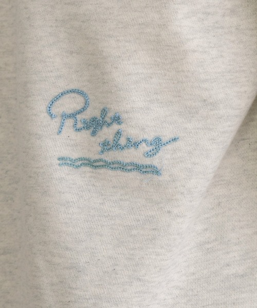 POU DOU DOU（プードゥドゥ）の「HORSE刺繍zipあき裏毛プルオーバー（スウェット・レディース・オートミール/ブルー/ネイビー・3）」の7枚目の写真