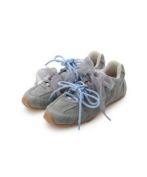 FRAY I.D(フレイアイディー)の「【MOHI】レースリボンスニーカー(スニーカー・レディース・グレー/ブラウン/ベージュ・22.5/23.5/24.5)」の2枚目の写真