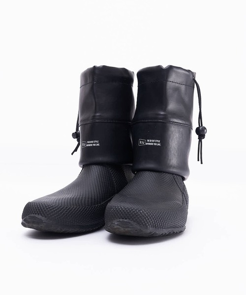 KiU（キウ）の「パッカブルレインブーツ -3RD-  収納袋付き（レインシューズ・レディース・ブラック・XX-LARGE/X-LARGE/LARGE/MEDIUM/SMALL）」の8枚目の写真