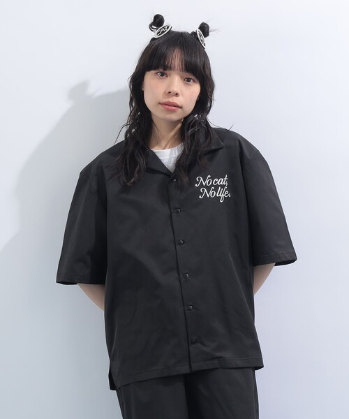 猫刺繍 開襟シャツ（シャツ/ブラウス）｜mmts（マミタス）の