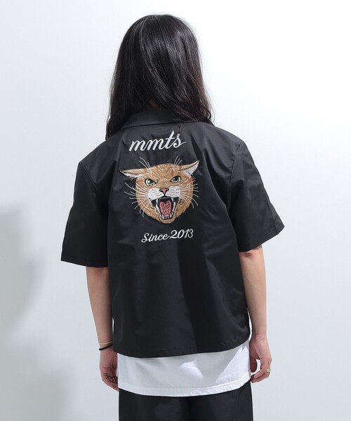 mmts(マミタス)の「猫刺繍 開襟シャツ(シャツ/ブラウス・レディース・ブラック/ピンク・X-LARGE/MEDIUM)」の9枚目の写真