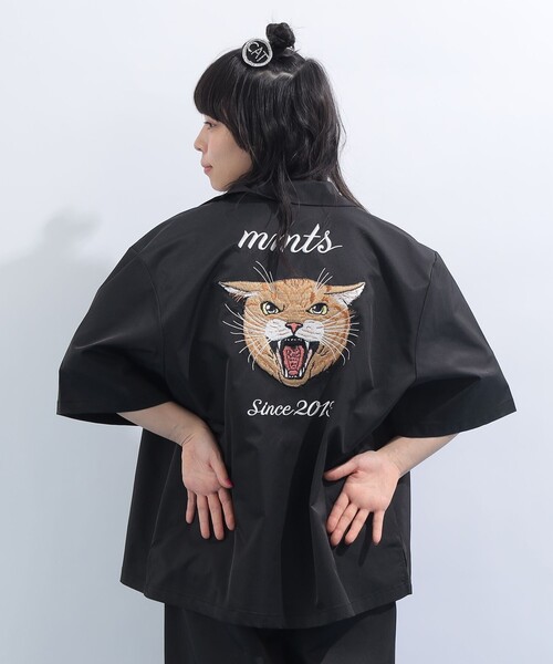 猫刺繍 開襟シャツ（シャツ/ブラウス）｜mmts（マミタス）の
