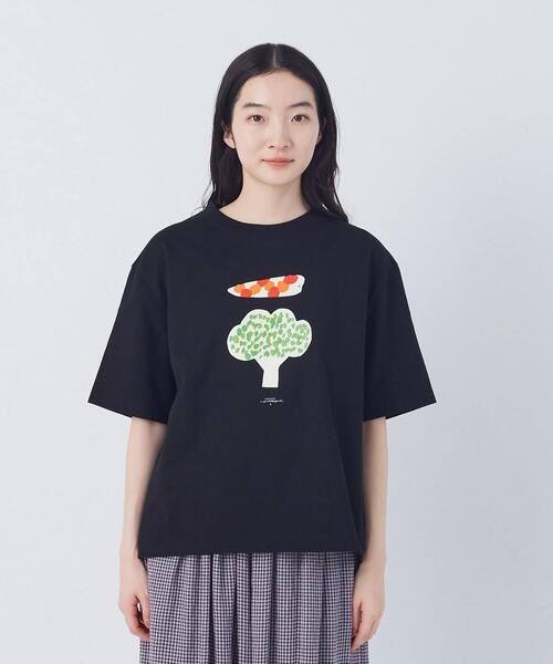 conges payes ADIEU TRISTESSE（コンジェ ペイエ アデュートリステス）の「ichiro yamaguci.半袖Ｔシャツ（Tシャツ/カットソー・レディース・ブルーグレー/グレイッシュベージュ/ブラック・FREE）」の16枚目の写真