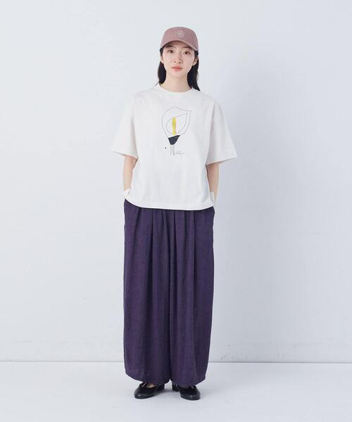 conges payes ADIEU TRISTESSE（コンジェ ペイエ アデュートリステス）の「ichiro yamaguci.半袖Ｔシャツ（Tシャツ/カットソー・レディース・ブルーグレー/グレイッシュベージュ/ブラック・FREE）」の19枚目の写真