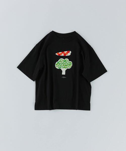 conges payes ADIEU TRISTESSE（コンジェ ペイエ アデュートリステス）の「ichiro yamaguci.半袖Ｔシャツ（Tシャツ/カットソー・レディース・ブルーグレー/グレイッシュベージュ/ブラック・FREE）」の4枚目の写真