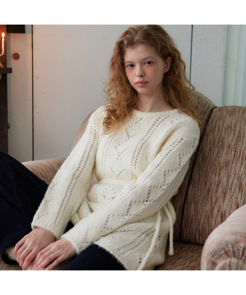 MAGNET ARCHIVE(マグネット アーカイブ)の「Scasi Long Knit (Ivory)(ニット/セーター・レディース・アイボリー・FREE)」の1枚目の写真