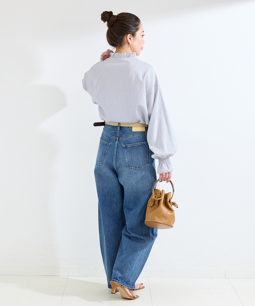 B.C STOCK(ベーセーストック)の「ウォッシャブル / フロントフリルブラウス(シャツ/ブラウス・レディース・ホワイト/サックスブルー/ベージュ・FREE)」の11枚目の写真