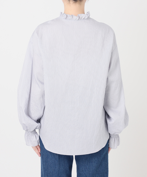 B.C STOCK(ベーセーストック)の「ウォッシャブル / フロントフリルブラウス(シャツ/ブラウス・レディース・ホワイト/サックスブルー/ベージュ・FREE)」の19枚目の写真