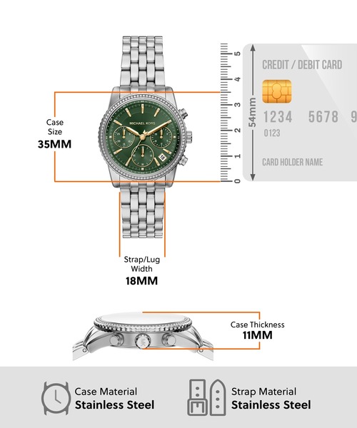 MICHAEL KORS(マイケルコース)の「マイケル・コース 腕時計 レディース アナログ ステンレス MK7583(アナログ腕時計・レディース・シルバー・FREE)」の8枚目の写真