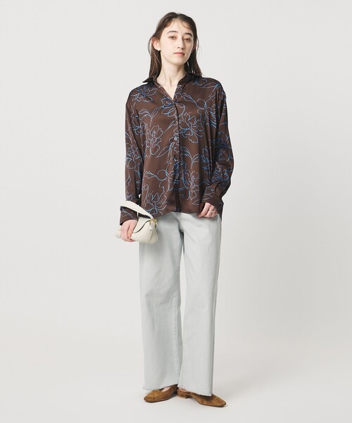 アブストラクトフラワー シャツ ‐ウォッシャブル‐（シャツ/ブラウス