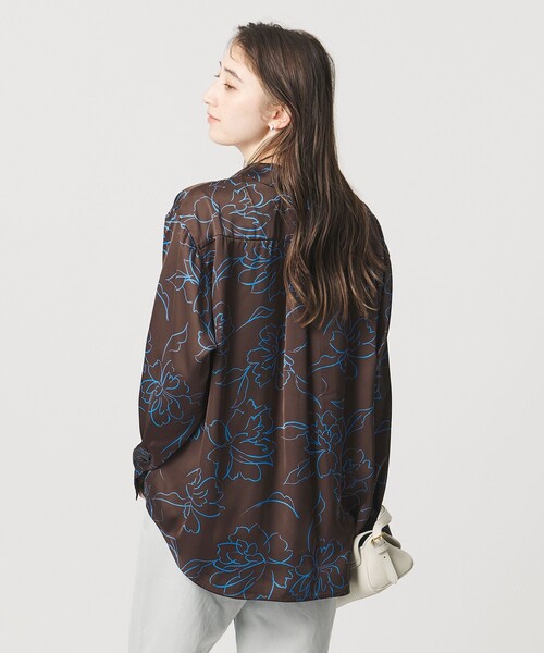 アブストラクトフラワー シャツ ‐ウォッシャブル‐（シャツ/ブラウス