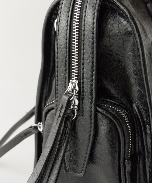 Chick(チック)の「Faux Leather 2-Way Shoulder Bag / フェイクレザー 2WAYショルダーバッグ 秋 秋服 2026年秋冬(ショルダーバッグ・レディース・シルバー/ブラック/ブラウン・FREE)」の14枚目の写真