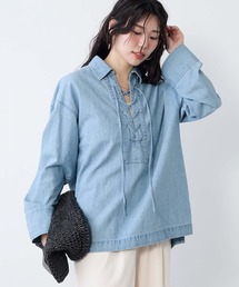 MICA&DEAL | レースアップデニムブラウス(シャツ/ブラウス)
