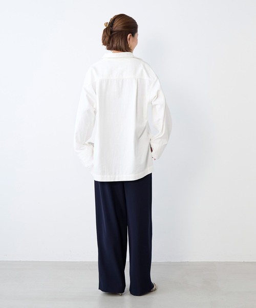 MICA&DEAL（マイカ＆ディール）の「レースアップデニムブラウス（シャツ/ブラウス・レディース・ライトブルー/ベージュ/オフホワイト・FREE）」の10枚目の写真