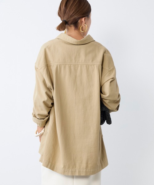 MICA&DEAL（マイカ＆ディール）の「レースアップデニムブラウス（シャツ/ブラウス・レディース・ライトブルー/ベージュ/オフホワイト・FREE）」の13枚目の写真