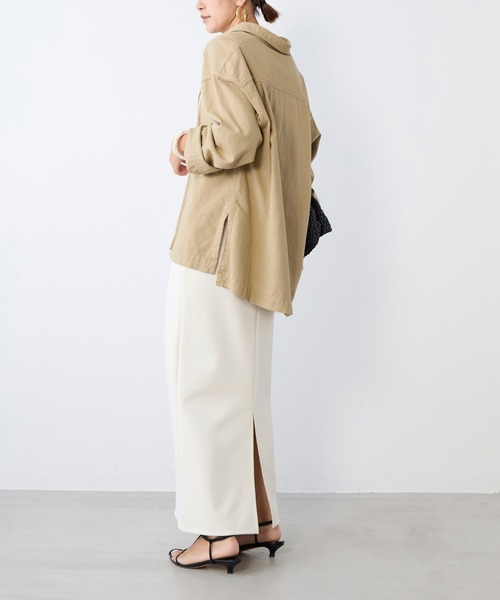 MICA&DEAL（マイカ＆ディール）の「レースアップデニムブラウス（シャツ/ブラウス・レディース・ライトブルー/ベージュ/オフホワイト・FREE）」の15枚目の写真