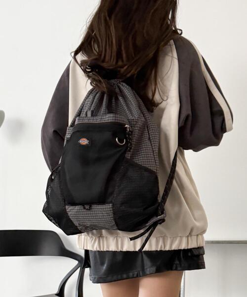 WEGO（ウィゴー）の「∴WEGO/別注Dickiesメッシュポケットナップサック（バックパック/リュック・レディース・グレー/その他1/ホワイト/ブラック・FREE）」の13枚目の写真