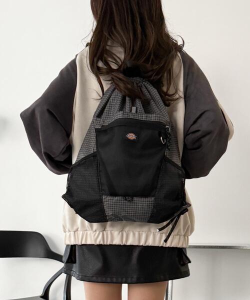 WEGO（ウィゴー）の「∴WEGO/別注Dickiesメッシュポケットナップサック（バックパック/リュック・レディース・グレー/その他1/ホワイト/ブラック・FREE）」の14枚目の写真