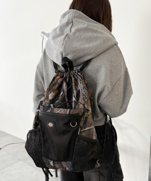 WEGO（ウィゴー）の「∴WEGO/別注Dickiesメッシュポケットナップサック（バックパック/リュック・レディース・グレー/その他1/ホワイト/ブラック・FREE）」の15枚目の写真