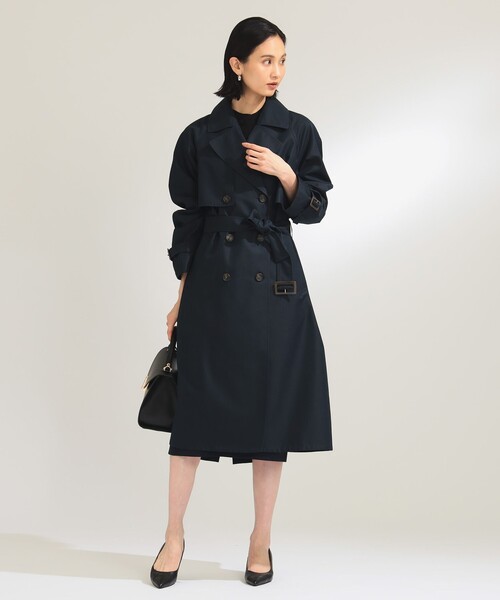 Demi-Luxe BEAMS（デミルクス ビームス）の「ライト ツイル トレンチコート（トレンチコート・レディース・ベージュ/ネイビー・36/38/34）」の2枚目の写真