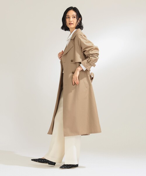 Demi-Luxe BEAMS（デミルクス ビームス）の「ライト ツイル トレンチコート（トレンチコート・レディース・ベージュ/ネイビー・36/38/34）」の4枚目の写真