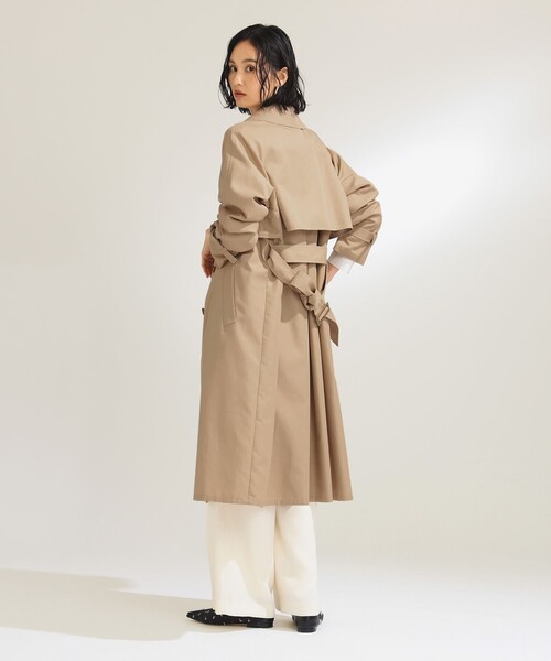 Demi-Luxe BEAMS（デミルクス ビームス）の「ライト ツイル トレンチコート（トレンチコート・レディース・ベージュ/ネイビー・36/38/34）」の5枚目の写真