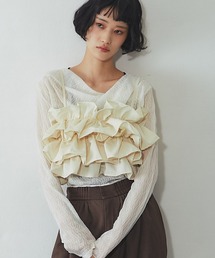 ANOTHER S（アナザーエス）の「ボリュームフリル重ねビスチェ（シャツ/ブラウス）」