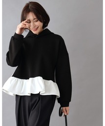 Ehre style（エーレスタイル）の「１枚で完成！大人カワイイの定番ドッキングスエット（スウェット）」