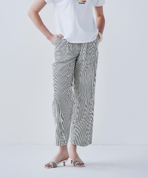 STUDIO PICONE(スタジオピッコーネ)の「サッカーストライプワイドパンツ(その他パンツ・レディース・ブラック/ブルー/ネイビー・LL/L/M/S)」の9枚目の写真