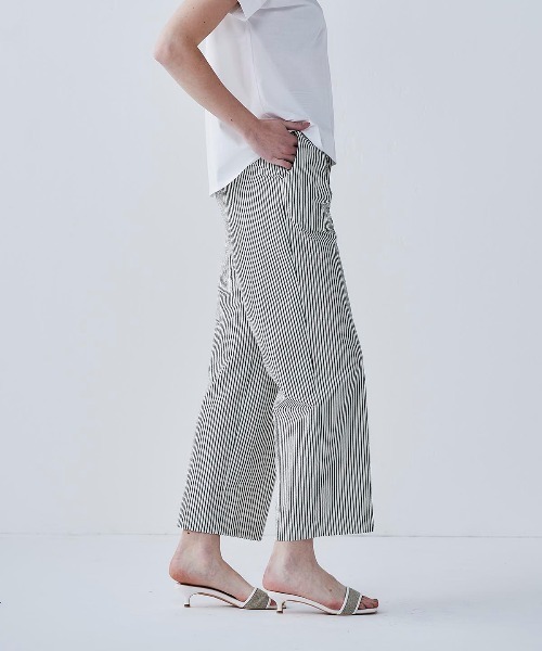STUDIO PICONE(スタジオピッコーネ)の「サッカーストライプワイドパンツ(その他パンツ・レディース・ブラック/ブルー/ネイビー・LL/L/M/S)」の12枚目の写真