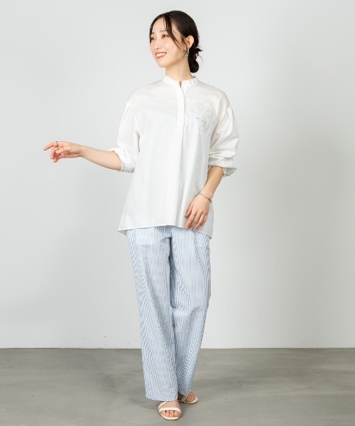 STUDIO PICONE(スタジオピッコーネ)の「サッカーストライプワイドパンツ(その他パンツ・レディース・ブラック/ブルー/ネイビー・LL/L/M/S)」の22枚目の写真