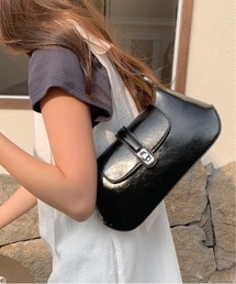 シルバー金具タブ2WAYショルダーバッグ