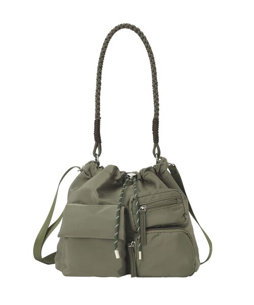 Green Parks(グリーンパークス)の「【10ポケBag】収納アドバイザー監修ショルダーバッグ 500mlボトル収納可能(ショルダーバッグ・レディース・アイボリー/ブラック/カーキ系1/ブルー/ライトグレー/ブラウン/グリーン系その他3/レオパード/ベージュ/レッド/ピンク/カーキ・FREE)」の15枚目の写真