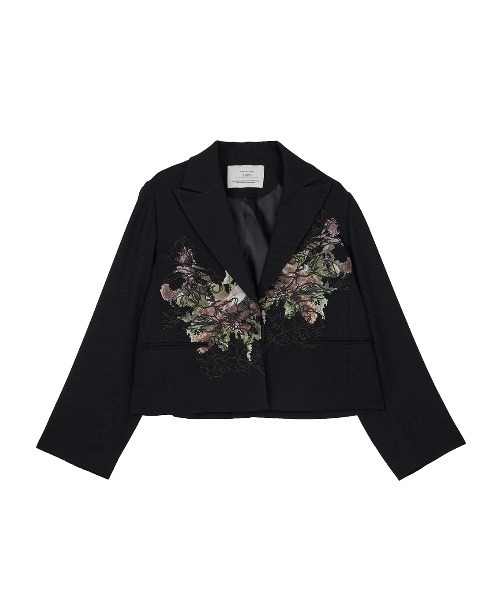 PIXEL FLOWER PRINT SHORT JACKET（テーラードジャケット）｜Ameri
